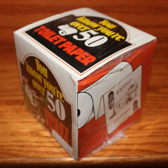 3/$55❤️vintage 1986 Novelty Toilet Paper "You Know You're Over 50 When..." gag - Picture 6 of 9